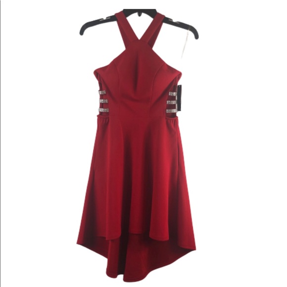 Xtraordinary high low size 1 red prom dress NWT - Picture 7 of 8